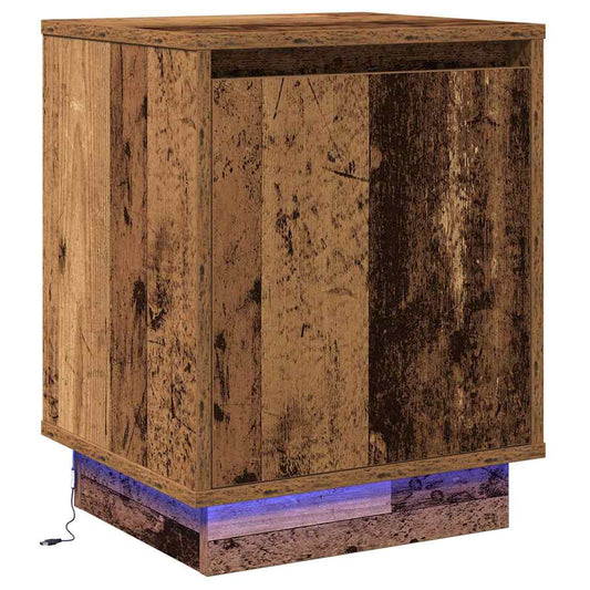 Nachttisch mit Altholz 39 x 34,5 x 50 cm Holzwerkstoff
