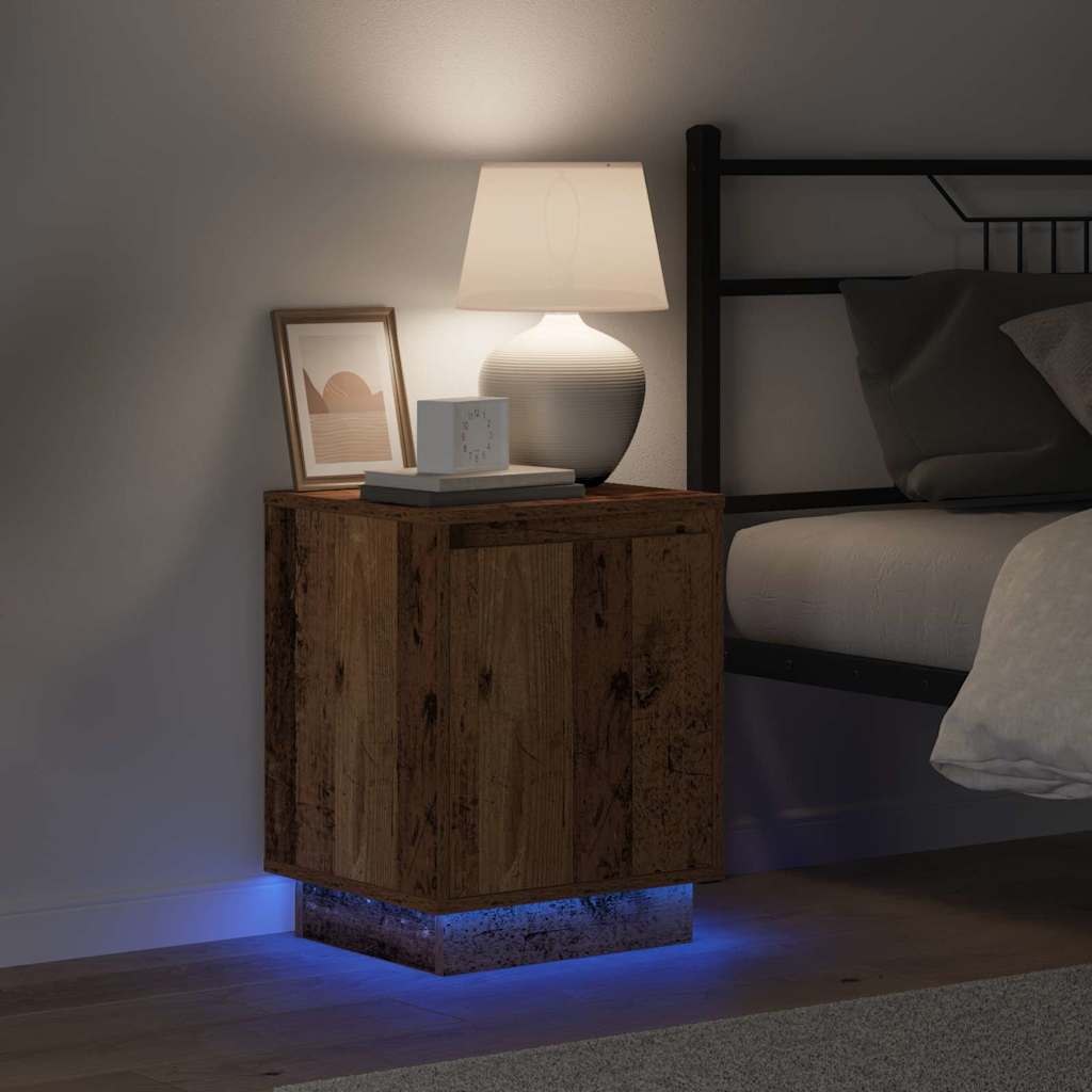 Nachttisch 2 pcs Altholz 39 x 34,5 x 50 cm Holzwerkstoff