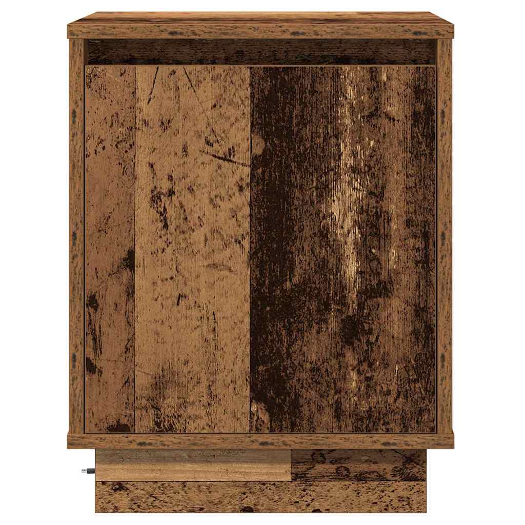 Nachttisch mit 2 pcs Altholz 39 x 34,5 x 50 cm Holzwerkstoff