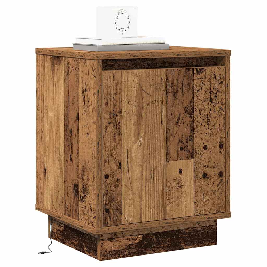 Nachttisch mit 2 pcs Altholz 39 x 34,5 x 50 cm Holzwerkstoff