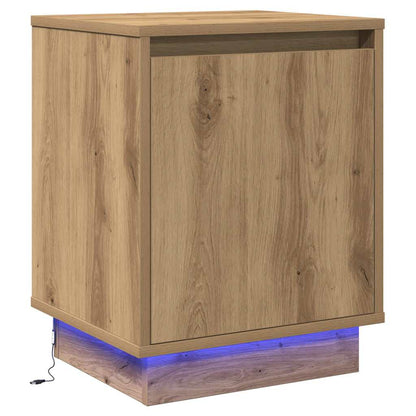 Nachttisch Eiche handwerklich 39 x 34,5 x 50 cm Holzwerkstoff