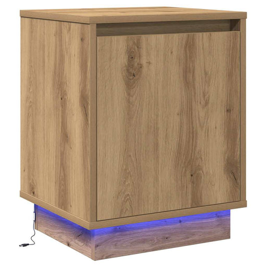 Nachttisch Eiche handwerklich 39 x 34,5 x 50 cm Holzwerkstoff