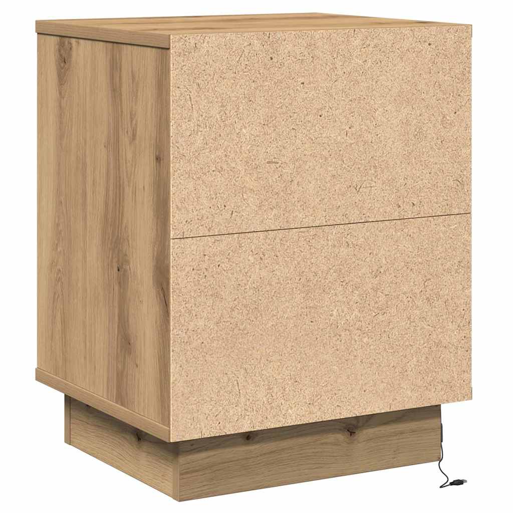 Nachttisch Eiche handwerklich 39 x 34,5 x 50 cm Holzwerkstoff