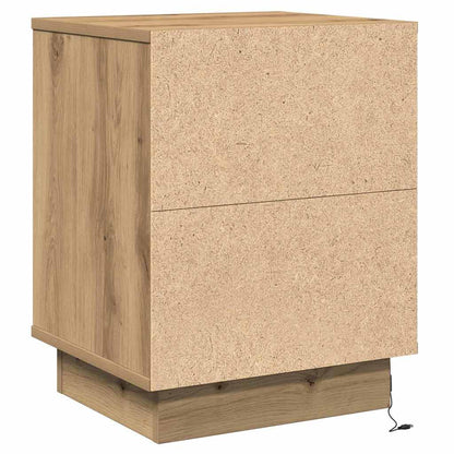 Nachttisch Eiche handwerklich 39 x 34,5 x 50 cm Holzwerkstoff