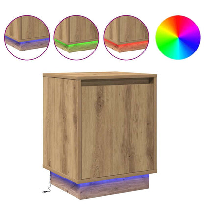 Nachttisch Eiche handwerklich 39 x 34,5 x 50 cm Holzwerkstoff
