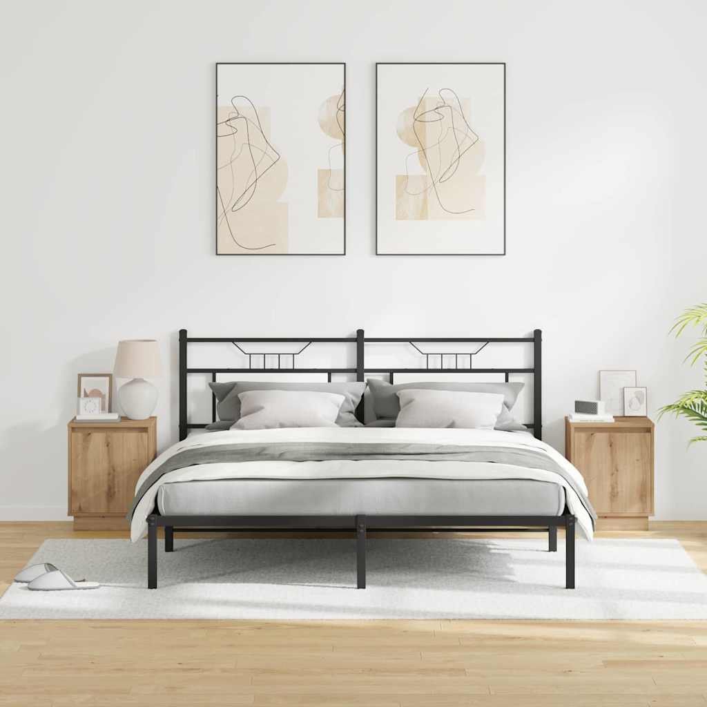 Nachttisch mit 2 pcs Eiche handwerklich 39 x 34,5 x 50 cm