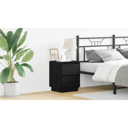 Nachttisch mit 2 pcs Schwarz 39 x 34,5 x 50 cm Holzwerkstoff