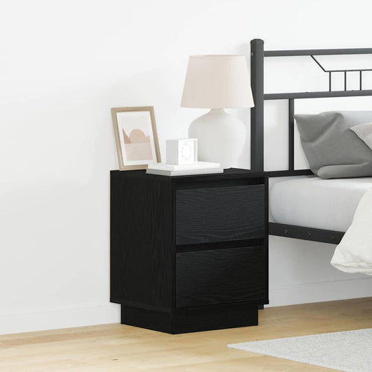 Nachttisch mit 2 pcs Schwarz 39 x 34,5 x 50 cm Holzwerkstoff
