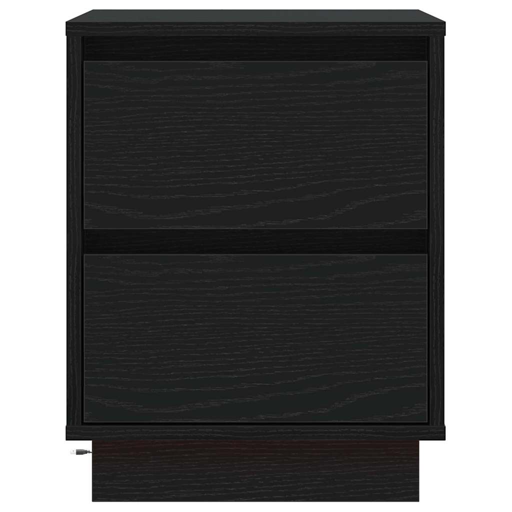 Nachttisch mit 2 pcs Schwarz 39 x 34,5 x 50 cm Holzwerkstoff