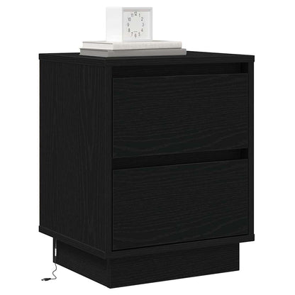 Nachttisch mit 2 pcs Schwarz 39 x 34,5 x 50 cm Holzwerkstoff