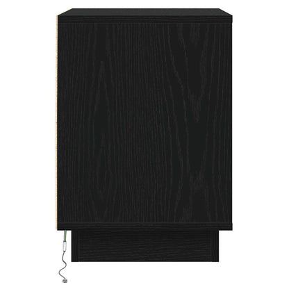 Nachttisch mit 2 pcs Schwarz 39 x 34,5 x 50 cm Holzwerkstoff
