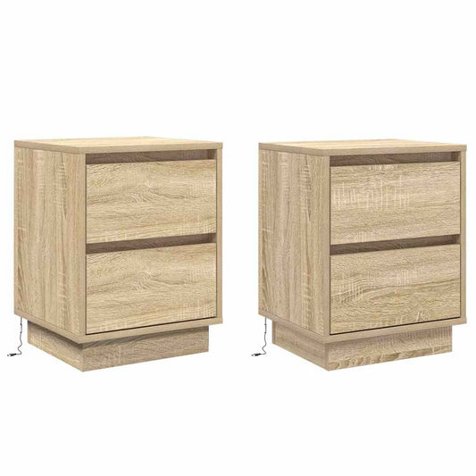 Nachttisch 2 pcs Sonoma Eiche 39 x 34,5 x 50 cm Holzwerkstoff