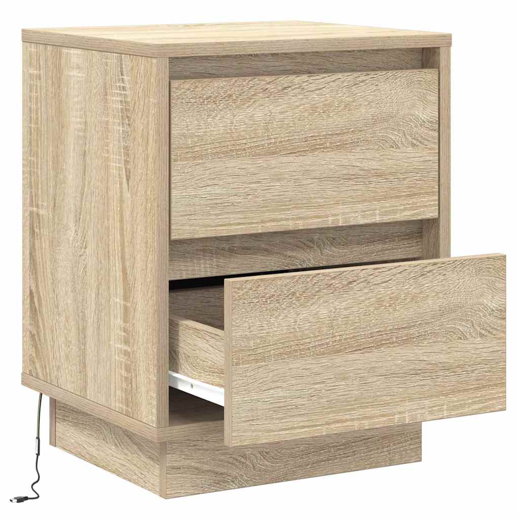 Nachttisch 2 pcs Sonoma Eiche 39 x 34,5 x 50 cm Holzwerkstoff