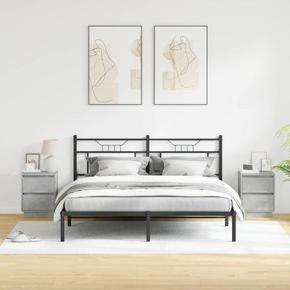 Nachttisch 2 pcs Beton Grau 39 x 34,5 x 50 cm Holzwerkstoff