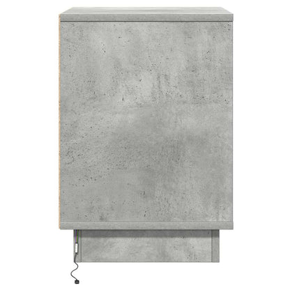 Nachttisch 2 pcs Beton Grau 39 x 34,5 x 50 cm Holzwerkstoff