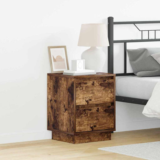 Nachttisch 2 pcs Räuchereiche 39 x 34,5 x 50 cm Holzwerkstoff