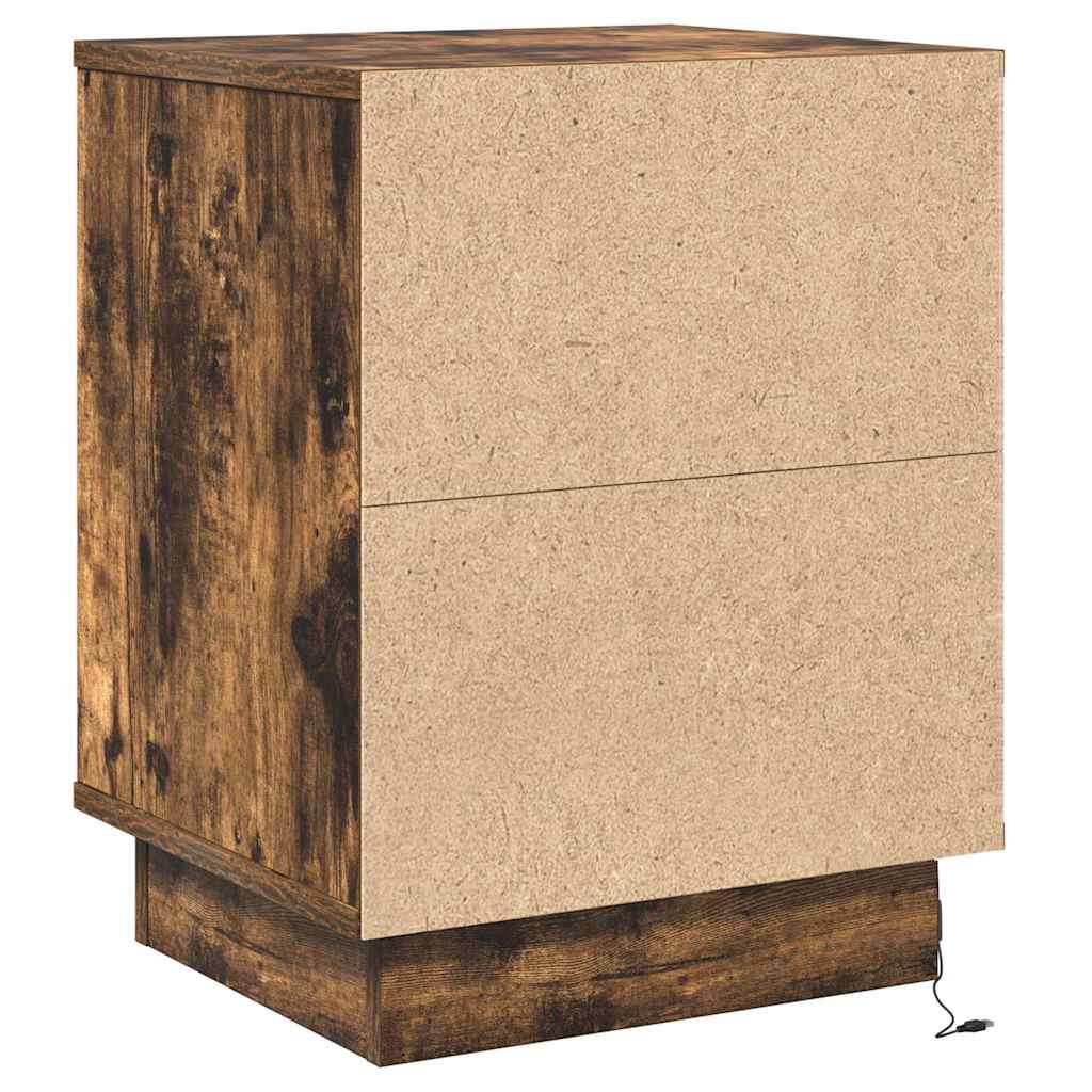 Nachttisch 2 pcs Räuchereiche 39 x 34,5 x 50 cm Holzwerkstoff