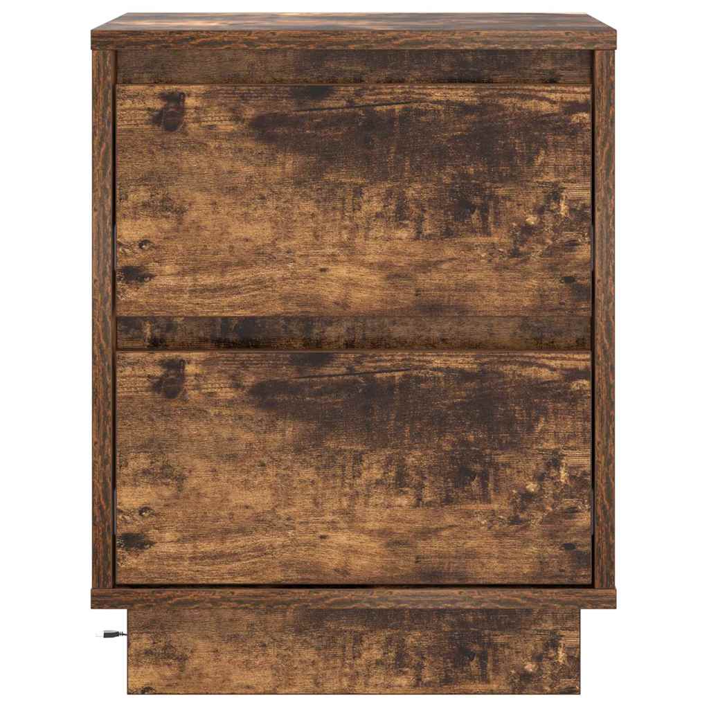 Nachttisch 2 pcs Räuchereiche 39 x 34,5 x 50 cm Holzwerkstoff