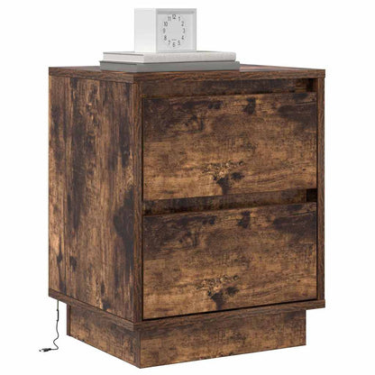 Nachttisch 2 pcs Räuchereiche 39 x 34,5 x 50 cm Holzwerkstoff