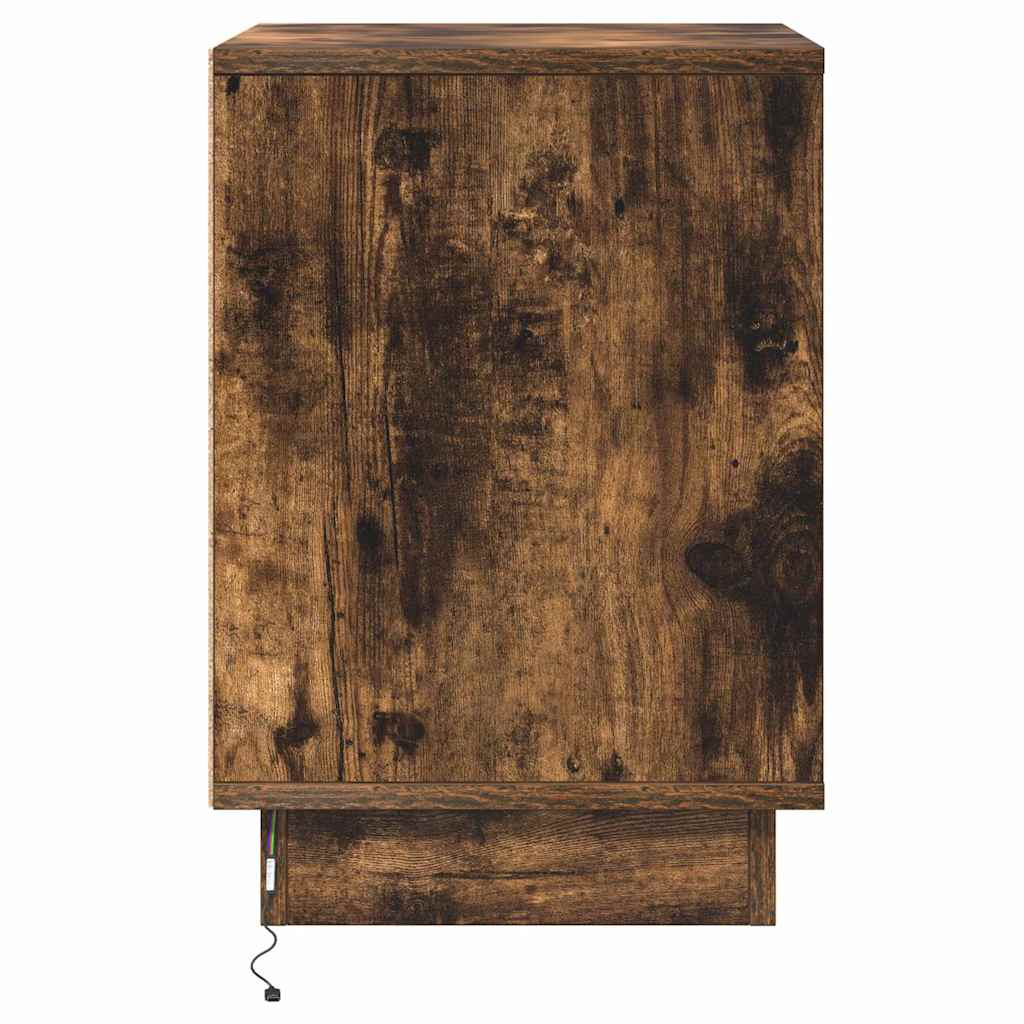 Nachttisch 2 pcs Räuchereiche 39 x 34,5 x 50 cm Holzwerkstoff