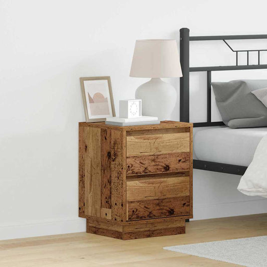 Nachttisch mit 2 pcs Altholz 39 x 34,5 x 50 cm Holzwerkstoff