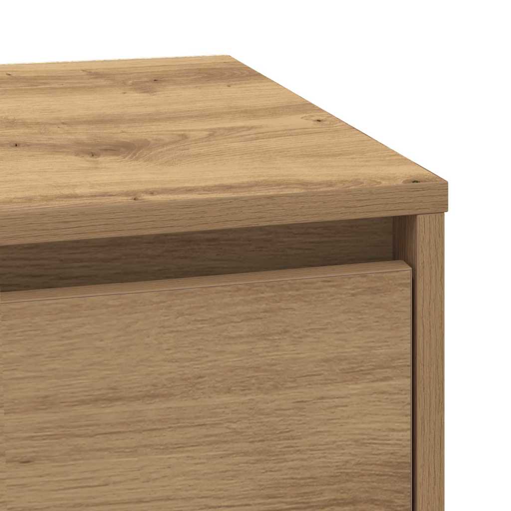 Nachttisch mit 2 pcs Eiche handwerklich 39 x 34,5 x 50 cm