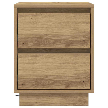 Nachttisch mit 2 pcs Eiche handwerklich 39 x 34,5 x 50 cm