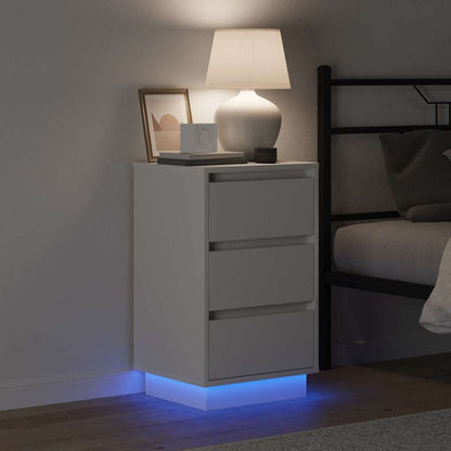 Nachttisch mit Schubladen Weiß 39 x 34,5 x 65 cm Holzwerkstoff