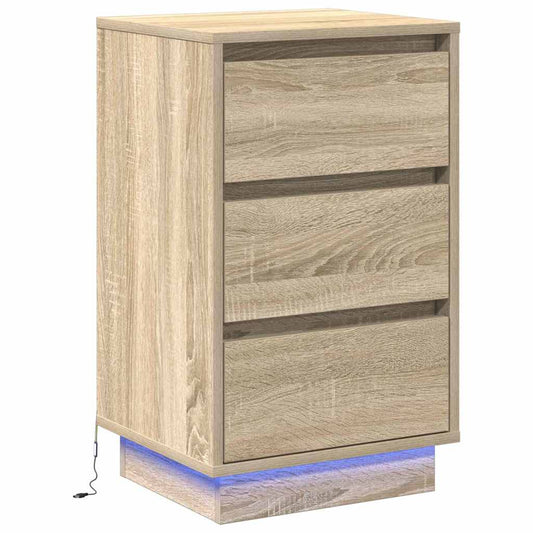 Nachttisch mit Sonoma Eiche 39 x 34,5 x 65 cm Holzwerkstoff