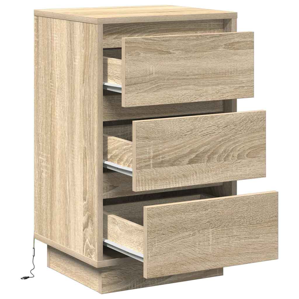 Nachttisch mit Sonoma Eiche 39 x 34,5 x 65 cm Holzwerkstoff