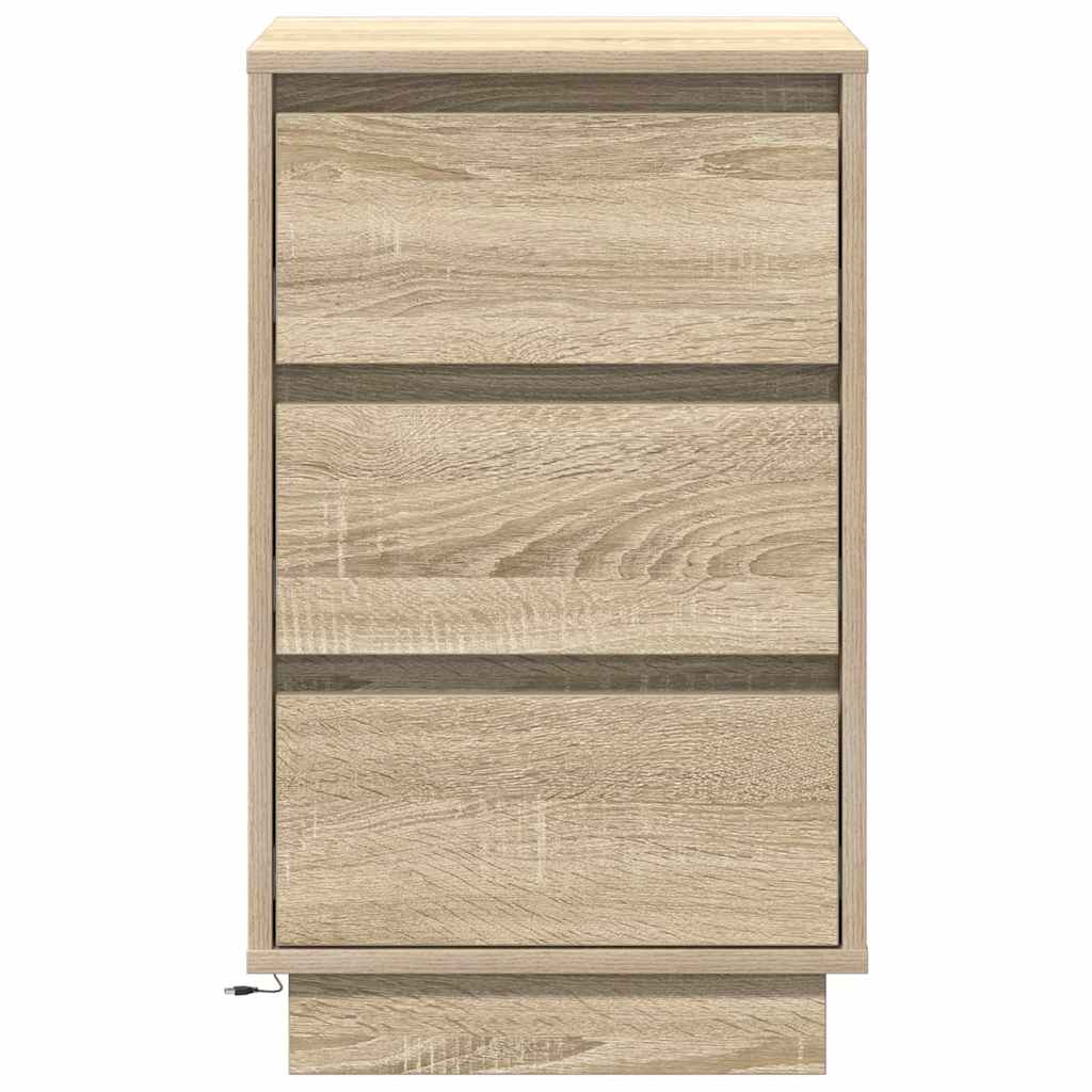 Nachttisch mit Sonoma Eiche 39 x 34,5 x 65 cm Holzwerkstoff