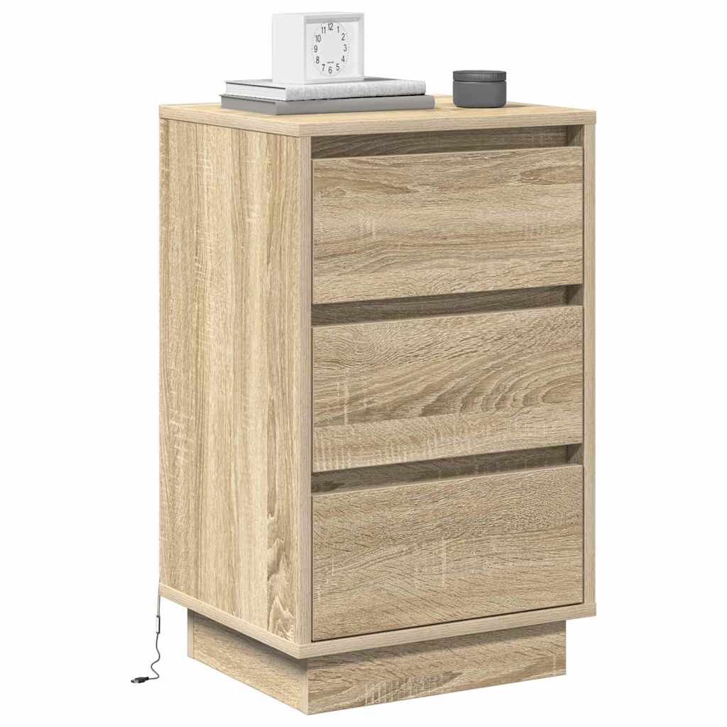 Nachttisch mit Sonoma Eiche 39 x 34,5 x 65 cm Holzwerkstoff