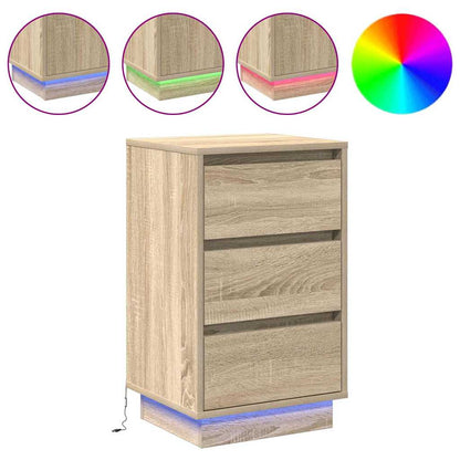 Nachttisch mit Sonoma Eiche 39 x 34,5 x 65 cm Holzwerkstoff