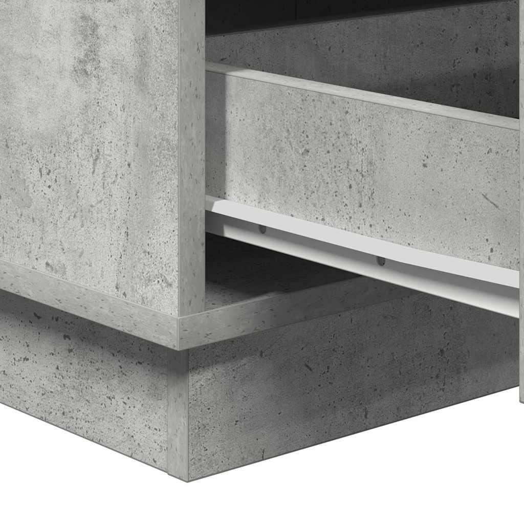 Nachttisch mit Beton Grau 39 x 34,5 x 65 cm Holzwerkstoff