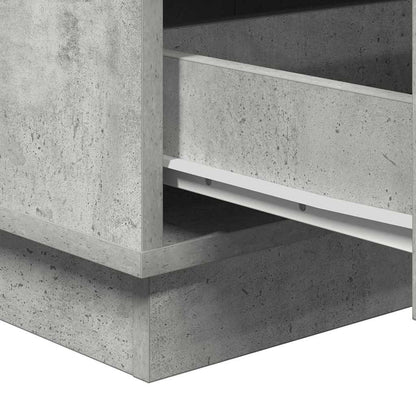 Nachttisch mit Beton Grau 39 x 34,5 x 65 cm Holzwerkstoff