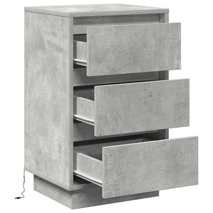 Nachttisch mit Beton Grau 39 x 34,5 x 65 cm Holzwerkstoff