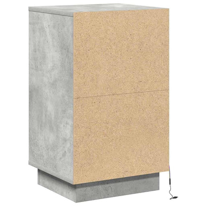 Nachttisch mit Beton Grau 39 x 34,5 x 65 cm Holzwerkstoff