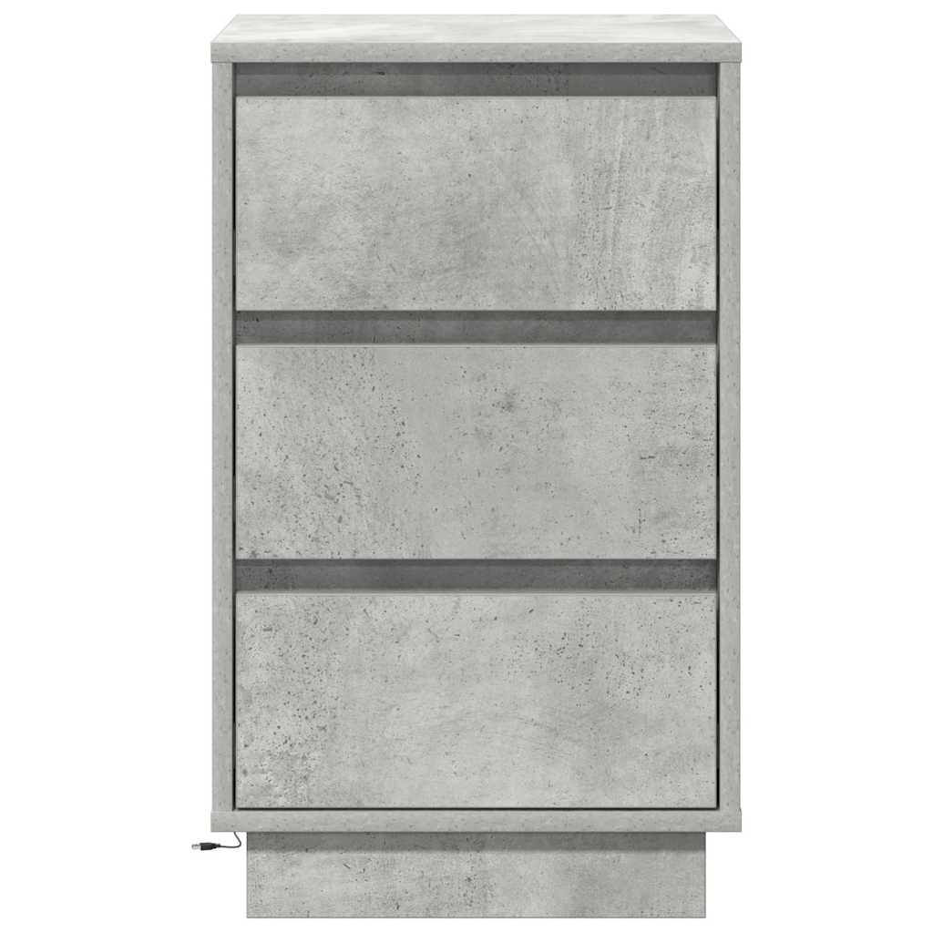Nachttisch mit Beton Grau 39 x 34,5 x 65 cm Holzwerkstoff