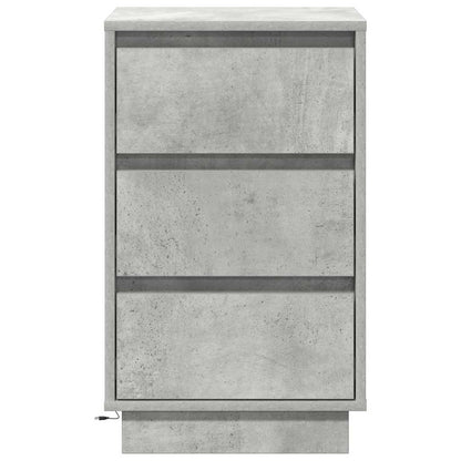 Nachttisch mit Beton Grau 39 x 34,5 x 65 cm Holzwerkstoff