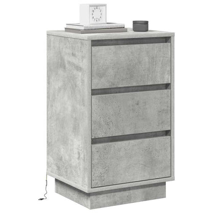 Nachttisch mit Beton Grau 39 x 34,5 x 65 cm Holzwerkstoff