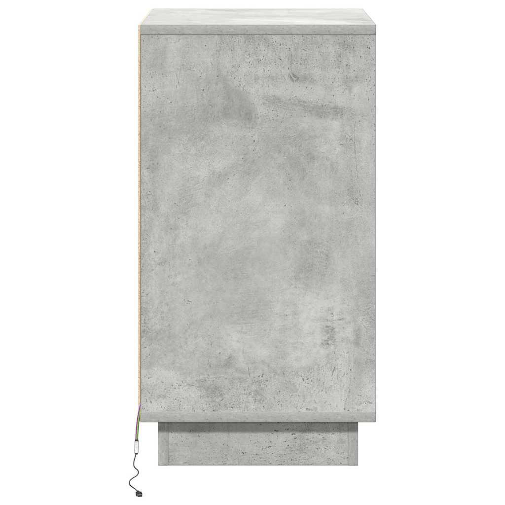 Nachttisch mit Beton Grau 39 x 34,5 x 65 cm Holzwerkstoff