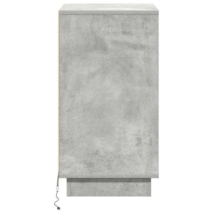 Nachttisch mit Beton Grau 39 x 34,5 x 65 cm Holzwerkstoff