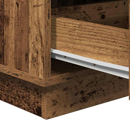 Nachttisch mit Altholz 39 x 34,5 x 65 cm Holzwerkstoff