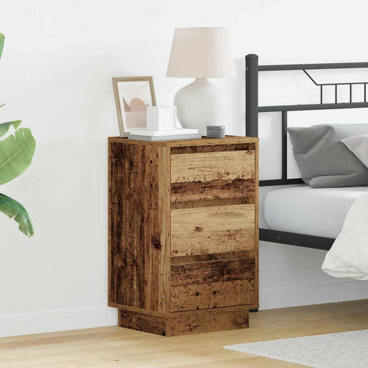 Nachttisch mit Altholz 39 x 34,5 x 65 cm Holzwerkstoff