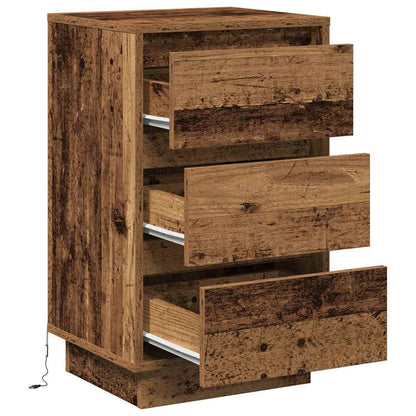 Nachttisch mit Altholz 39 x 34,5 x 65 cm Holzwerkstoff
