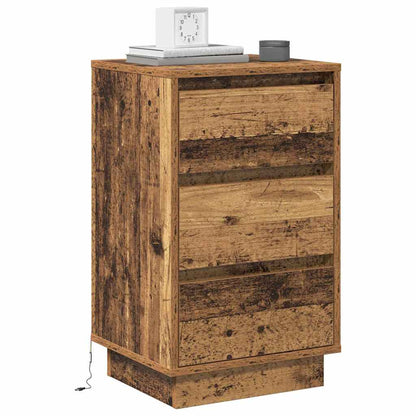 Nachttisch mit Altholz 39 x 34,5 x 65 cm Holzwerkstoff
