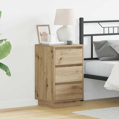 Nachttisch Eiche handwerklich 39 x 34,5 x 65 cm Holzwerkstoff