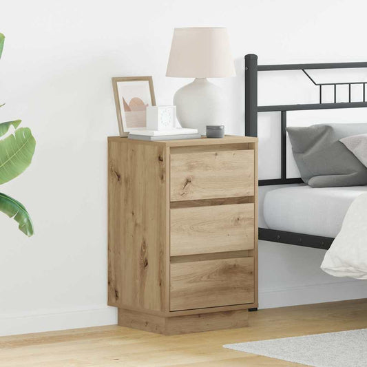 Nachttisch Eiche handwerklich 39 x 34,5 x 65 cm Holzwerkstoff