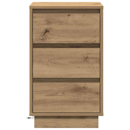 Nachttisch Eiche handwerklich 39 x 34,5 x 65 cm Holzwerkstoff