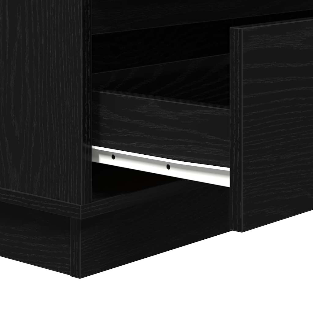 Nachttisch mit Schwarz 71 x 34,5 x 75 cm Holzwerkstoff